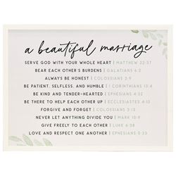 A Beautiful Marriage Bible Verses in Rectangle Frame