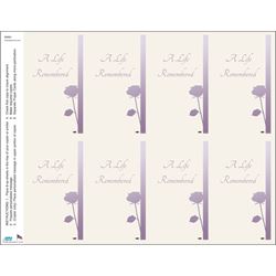 A Life Remembered Print Your Own Prayer Cards - 25 Sheet Pack