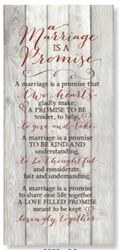 A Marriage is a Promise Wall Plaque