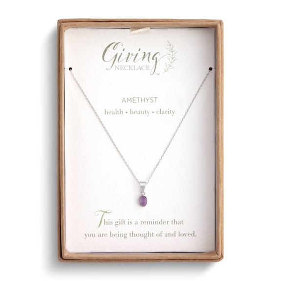 Amethyst Silver Giving Necklace