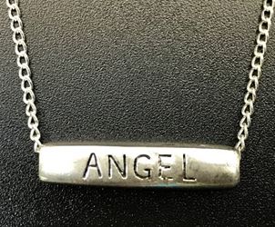 Angel Silver Bar Necklace PK 12
