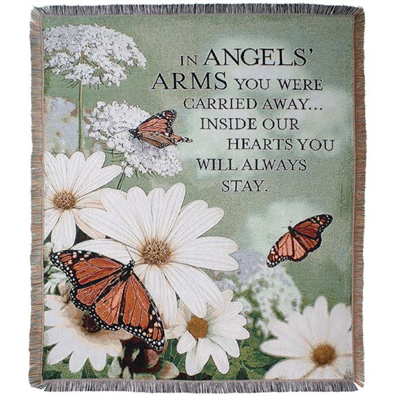 Angels' Arms Woven Tapestry Throw Blanket