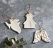 Assorted Church/Wings/Angel White Glazed Ornaments, Sold Each - 122677