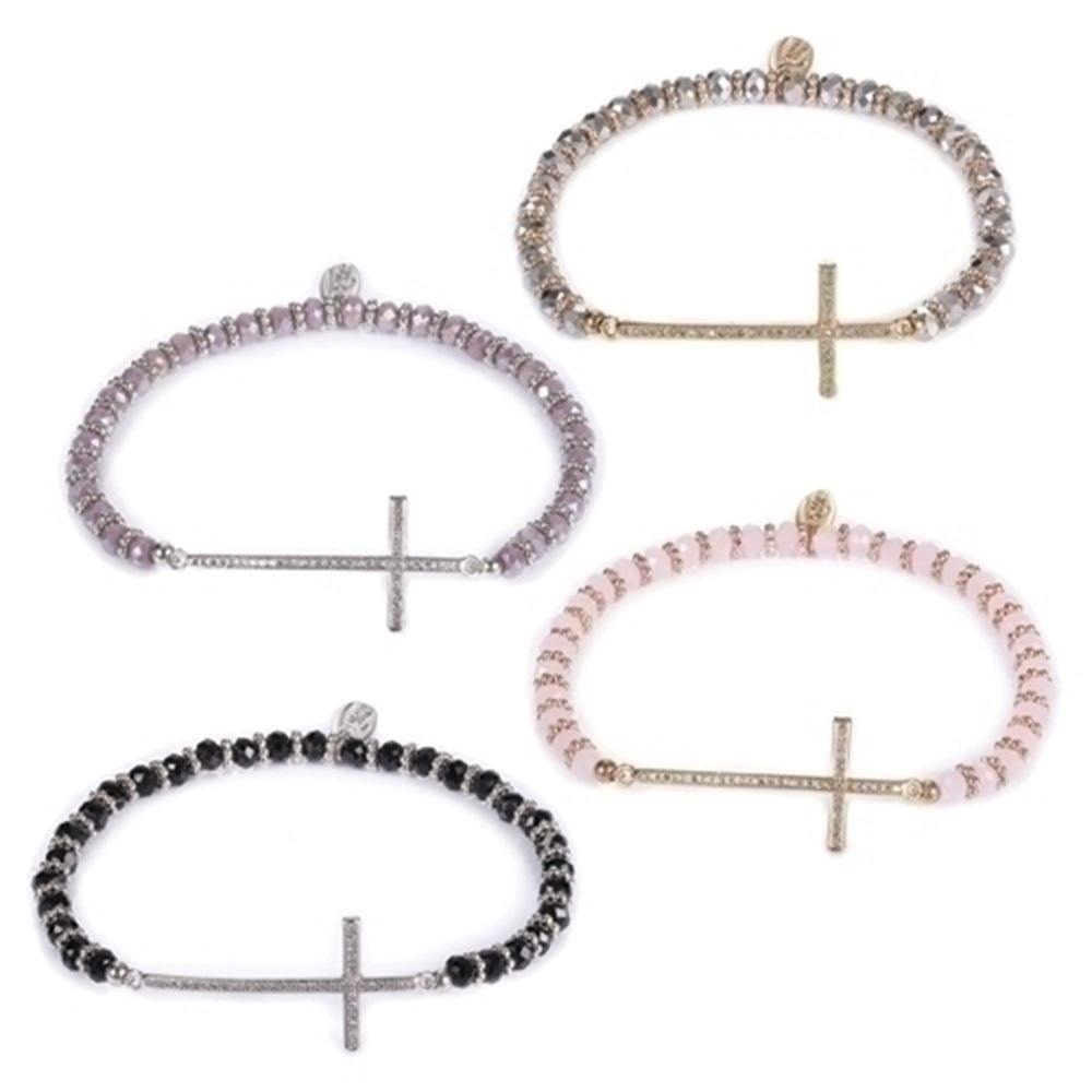 Assorted Side Cross Stretch Bracelets