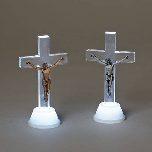 Asst 5.5" Standing Crucifix Nightlight