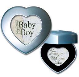 Baby Boy Wish Come True Cottage Garden Traditional Petite Heart Music Box Plays Call You Sweetheart