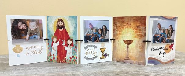 Baptism First Communion Confirmation 5 Pc Story Board Frame Set