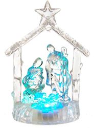 Battery Operated LED Nativity with RGB Rotating Colors