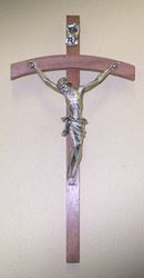 Bent Crucifix with Pewter Corpus