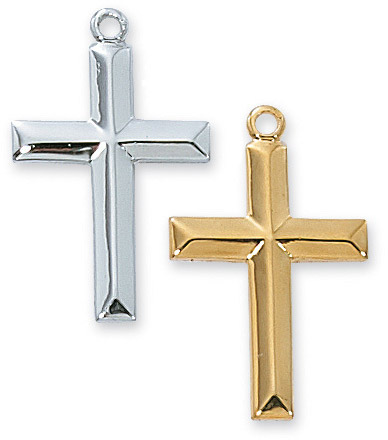 Beveled Cross with Chain