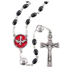 Black Oval 5mm x 7mm RCIA Rosary