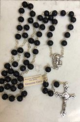 Black Rosary Carved Cocoa Bead