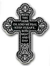'Bless This Home' Pewter Wall Cross