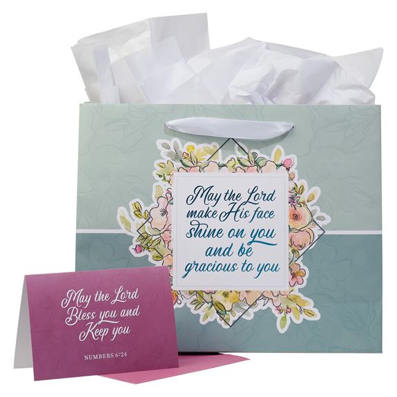 Bless You and Keep You Large Gift Bag with Card