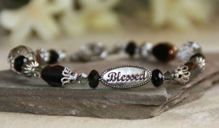 Blessed Black Beaded Bracelet