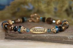 Blessed Blue Beaded Bracelet