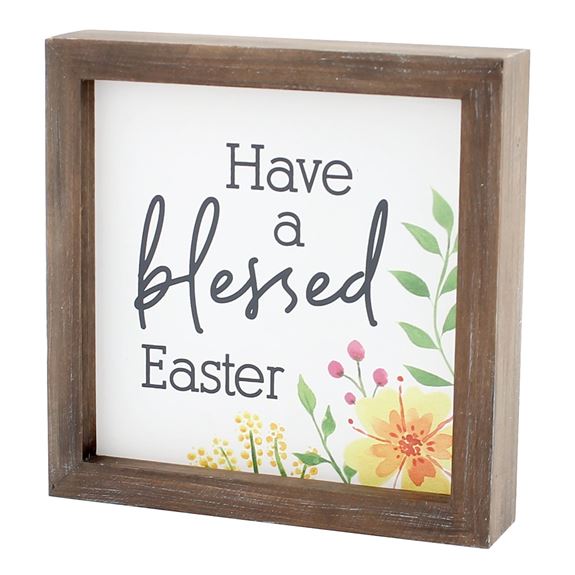 Blessed Easter Framed Sign