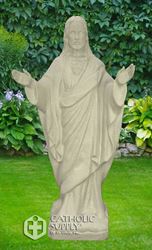 Sacred Heart of Jesus 24" Blessing Statue, Granite Finish 