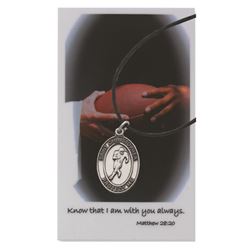 Boys Football Pendant and Prayer Card Set