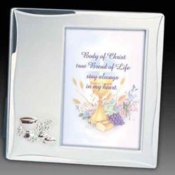Brushed Satin Silver First Communion Frame