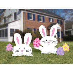 Bunny Yard Signs - Plastic