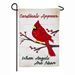 Cardinals Appear When Angels Are Near Garden Linen Flag