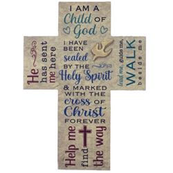 Child of God Sealed by Holy Spirit Wall Cross