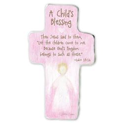 Childs Blessing Cross, Pink