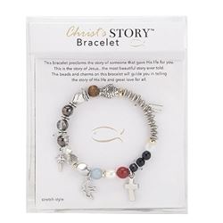 Christ's Story Natural Stone/Crystal 7" Bracelet