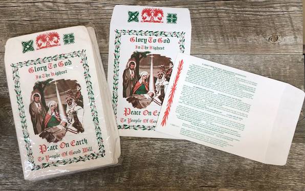 Christmas Wafer Envelopes 100 Per Pack /Nativity