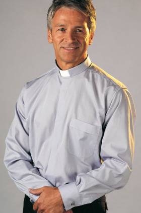 Classico Grey Long Sleeve Clergy Shirt by Slabbinck
