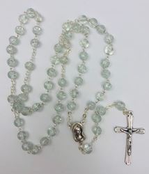 Clear Translucent Bead Rosary from Italy