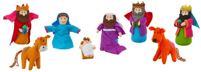 Colorful Felt 5.5" Nativity Figures