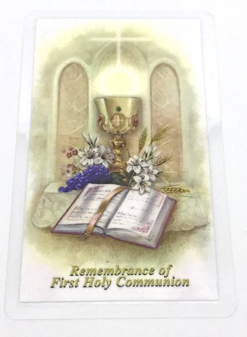 Communion Rememberance Laminated Prayer Card