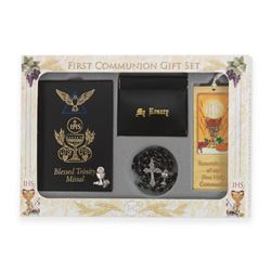First Communion Communion Blessed Trinity Gift Set, Black