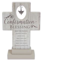 Confirmation Blessings Standing Cross with Dove Charm