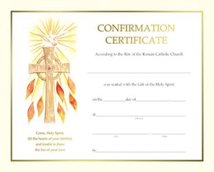 Confirmation Certificate, Box of 50
