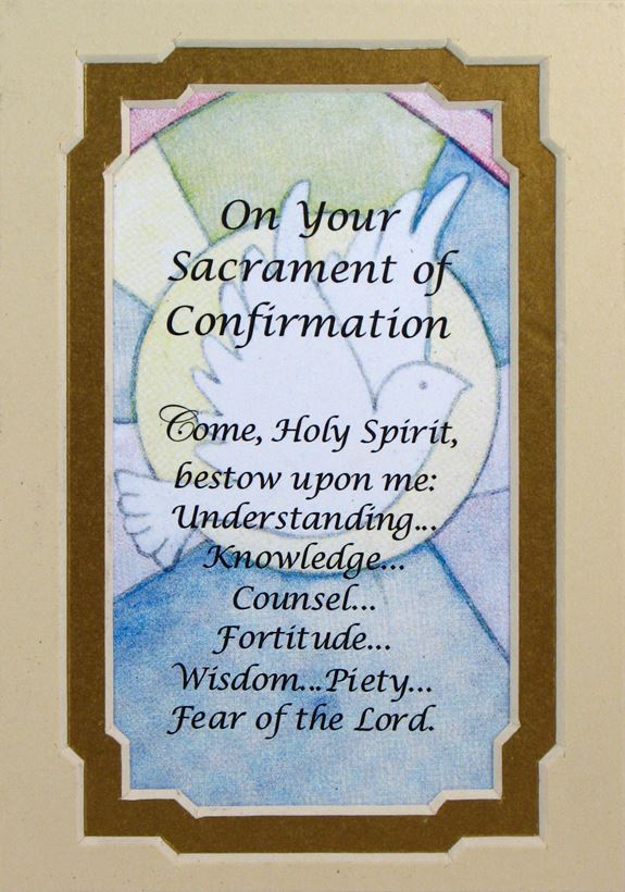 Confirmation Prayer 3.5" x 5" Matted Print