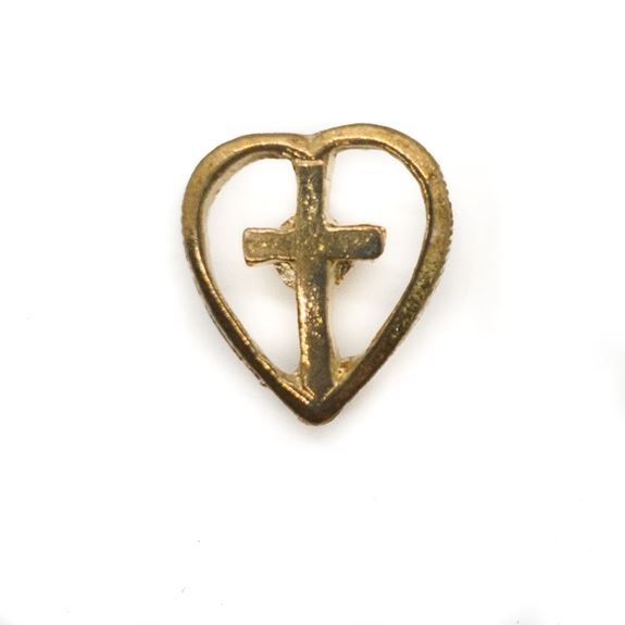 Cross in Heart Lapel Pin