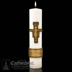 Cross of St Francis SCULPTWAX Christ Candle