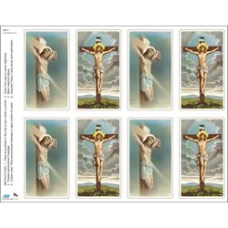 Crucifix Assortment Print Your Own Prayer Cards - 12 Sheet Pack