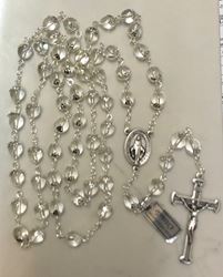 Crystal Capped 8mm Rosary from Italy