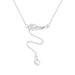 Dainty Angel Wing Necklace - Silver - 123414