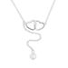 Dainty Double Heart Necklace-Silver - 123426