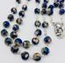 Dark Blue Cloisonne 8mm Bead Italian Rosary - 122346