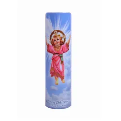 Divine Child Jesus 8" Flickering LED Flameless Prayer Candle with Timer