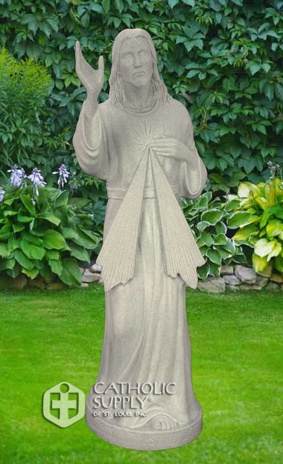 Divine Mercy 24" Statue, Granite Finish