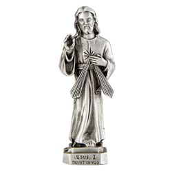 Divine Mercy 3.5" Pewter Statue 