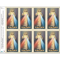Divine Mercy Print Your Own Prayer Cards - 25 Sheet Pack