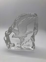 Eagle in Etched Glass Standing Figurine